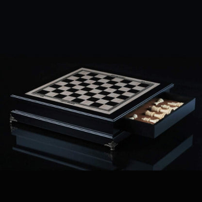 Wooden Chess Set with Built-in Storage Drawer Li27/16