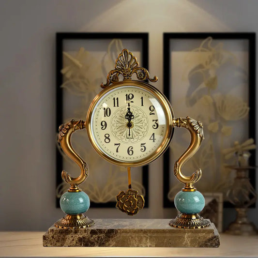 Marble Clock with Pendulum Y40