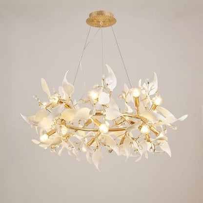 Ceramic Flower Design Chandelier 6864/9+9D