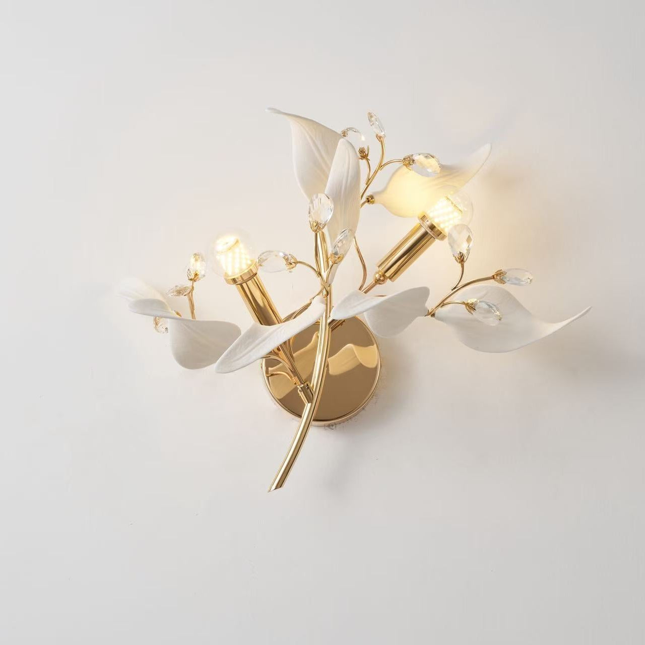 Ceramic Flower Design Wall Lamp 6864/2W