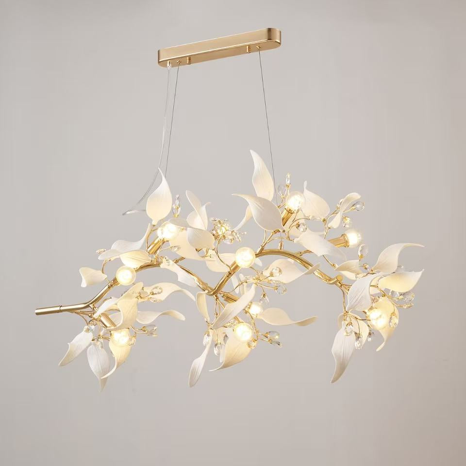 Ceramic Flower Design Chandelier 6864/12L