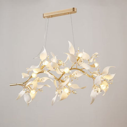 Ceramic Flower Design Chandelier 6864/12L