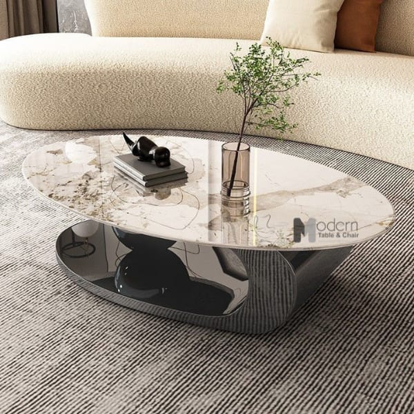 Stainless steel middle Table with ceramic top