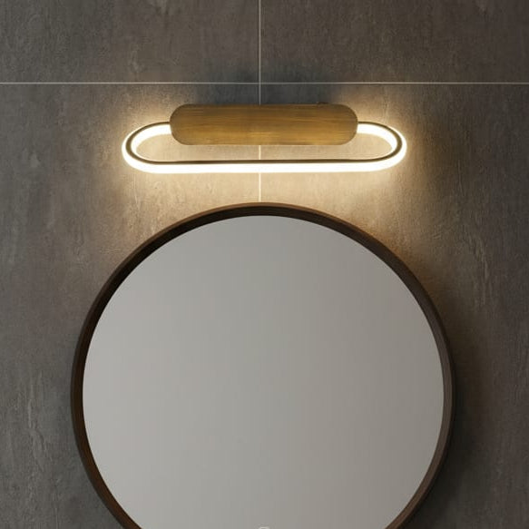 Luxury Gold & Wood Finish LED Linear Vanity Light J092/9L