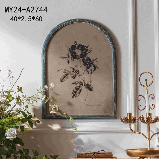 Arch-Framed Vintage Botanical Sketch Wall Art MY24-A2744