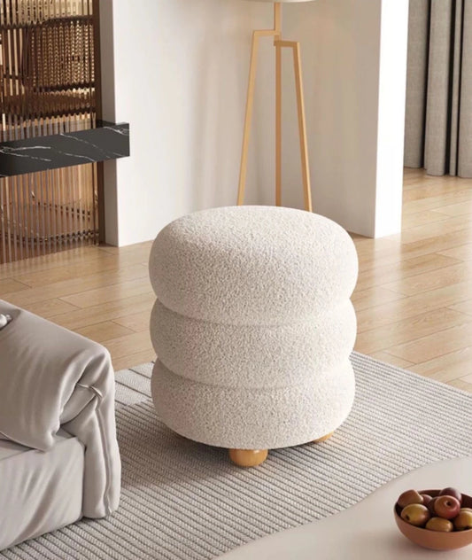 Round Ottoman Stool 009/WH