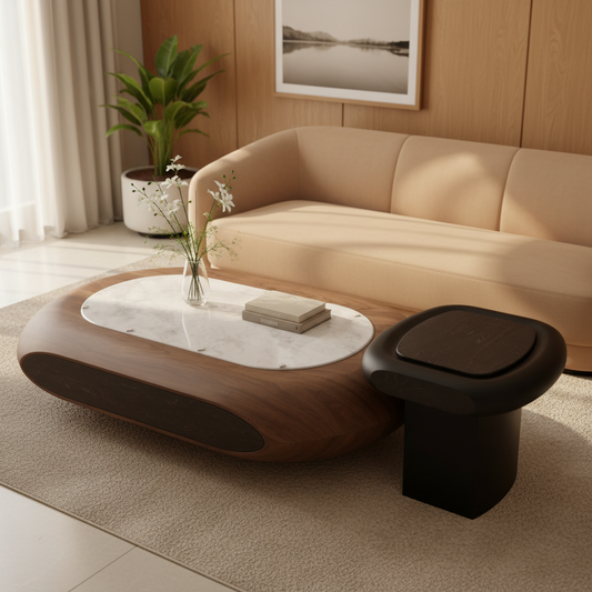 Nova Marble Coffee Table Set KD-79