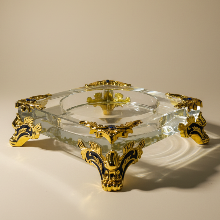 Royal Crystal & Metal Display Tray Li26/5