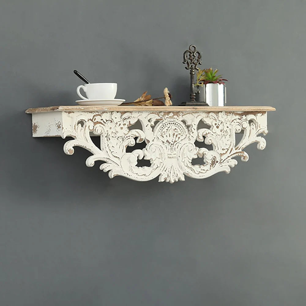French Country Floating Shelf Wooden Decor Art Wall Shelf A083