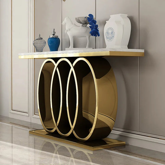 Luxury Nordic Design Console Table 140X40 Shiny Gold