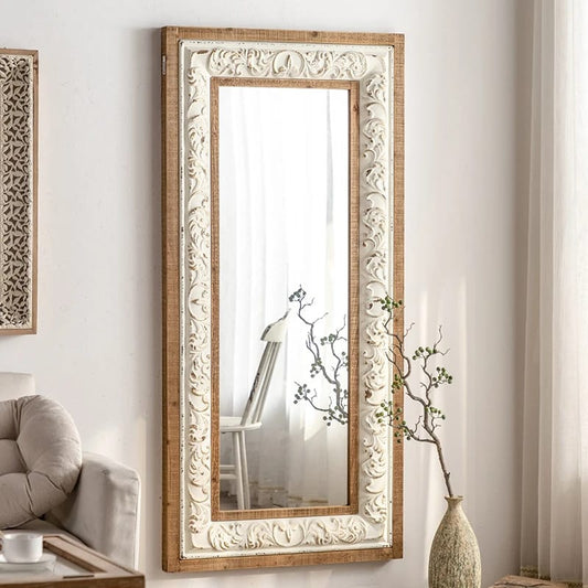 Rectanglar wood mirror