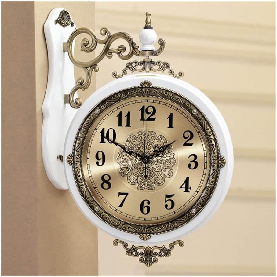 European Retro Double-Sided Wall Clock K007-1