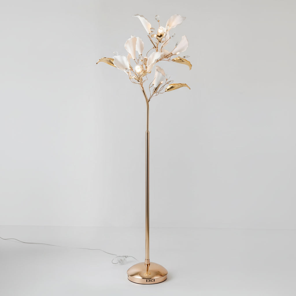 Ceramic Floral Design Floor Lamp 6860/6F