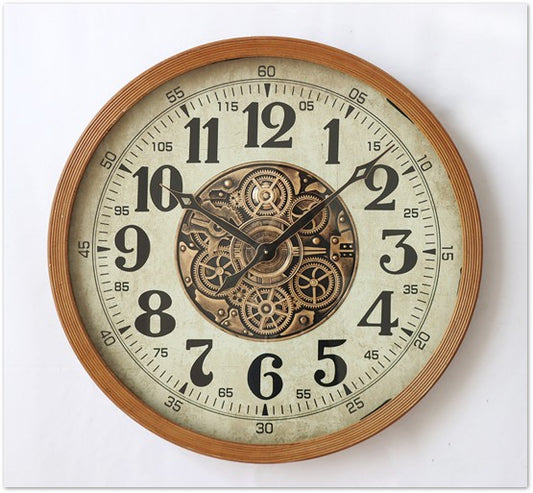 Vintage Mechanical Gear Wall Clock 75067A