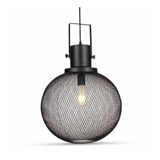 Black Metal Globe Mesh Pendant Light 9065/1