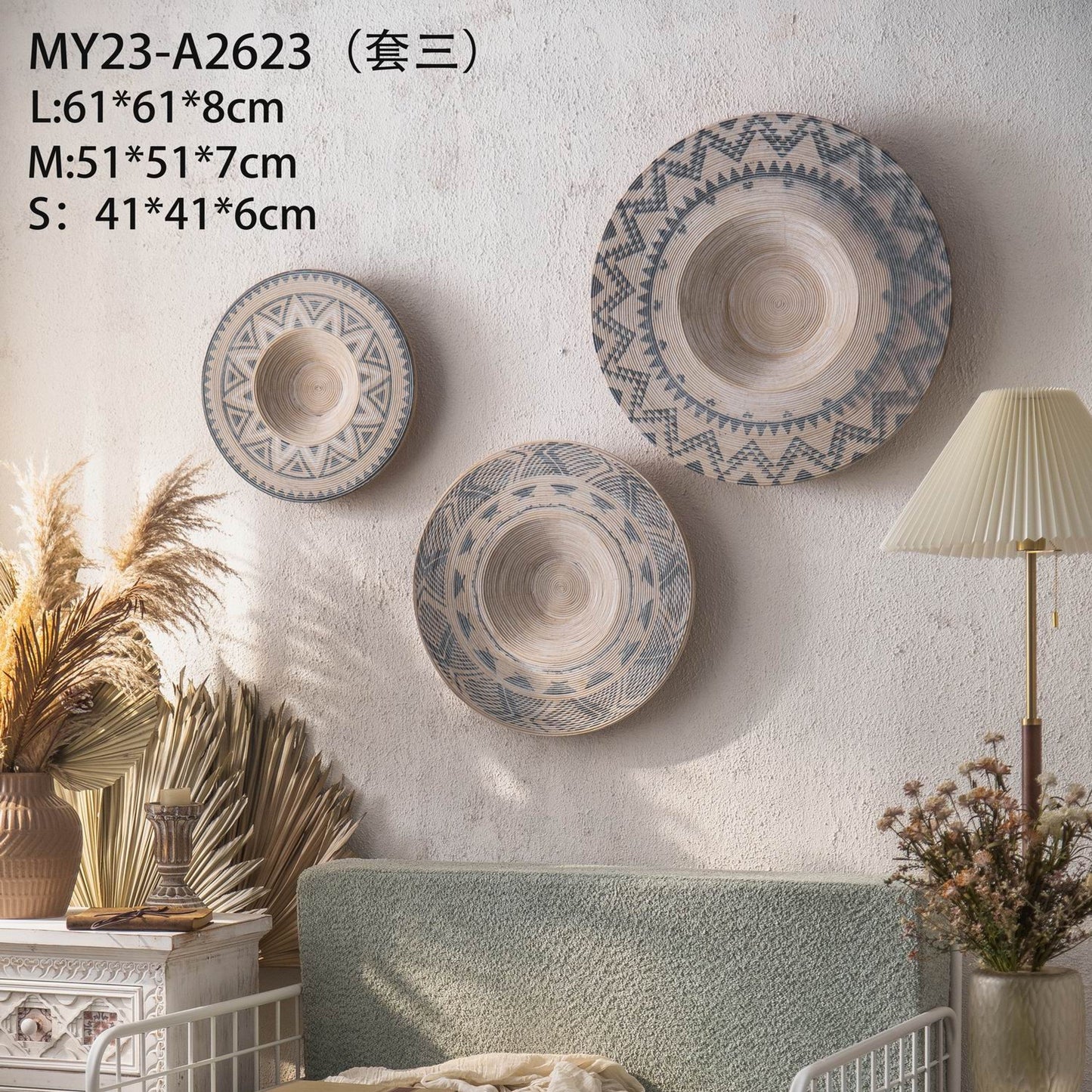 Set of 3 Bohemian Style Wall Plates MY23-A2623