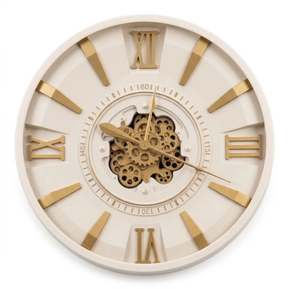 Mid-Century Modern Moving Gear Wall Clock 75018-1