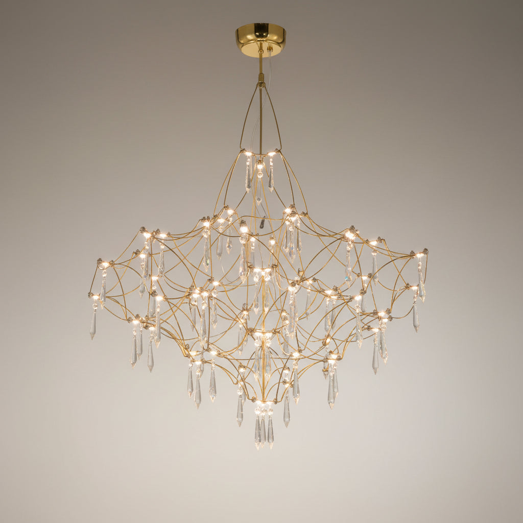 Gold Stainless steel Starry LED Chandelier LJ2597-D80