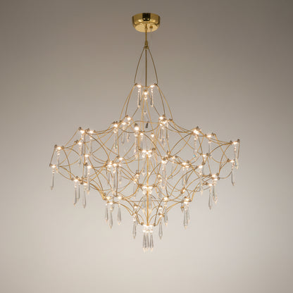 Gold Stainless steel Starry LED Chandelier LJ2597-D80