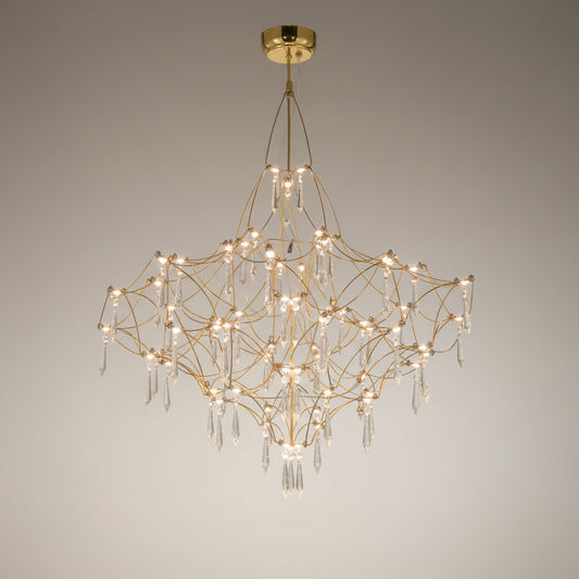 Gold Stainless steel Starry LED Chandelier LJ2597-D80