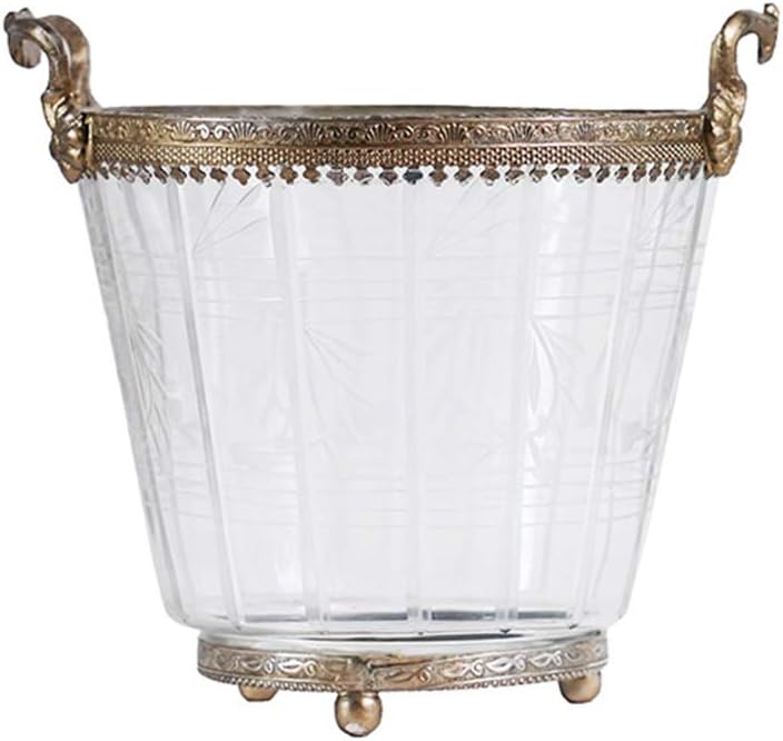 Copper &  Glass ice bucket Y984