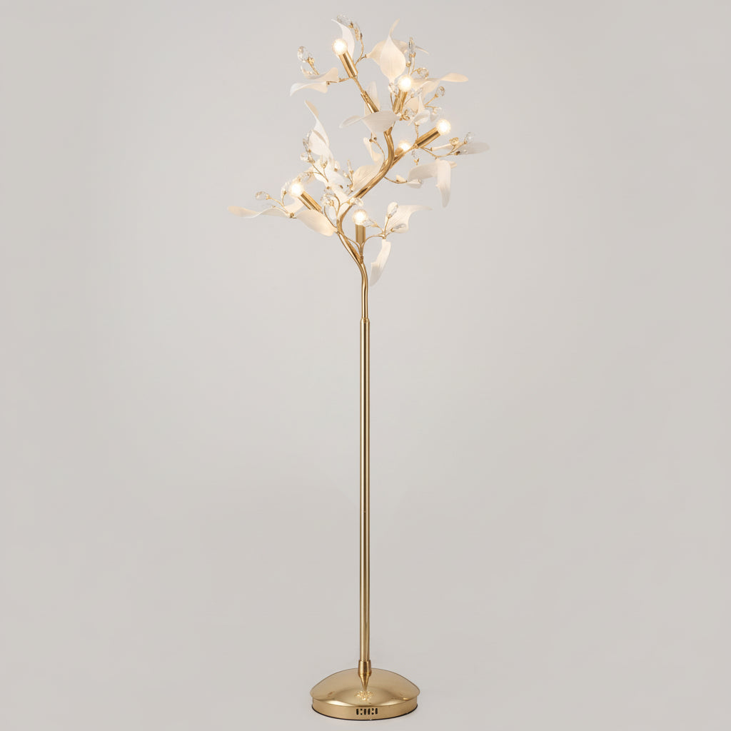 Ceramic Flower Design Floor Lamp 6864/7F