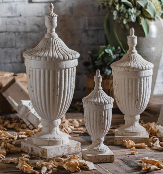 Antique White Decorative Urn