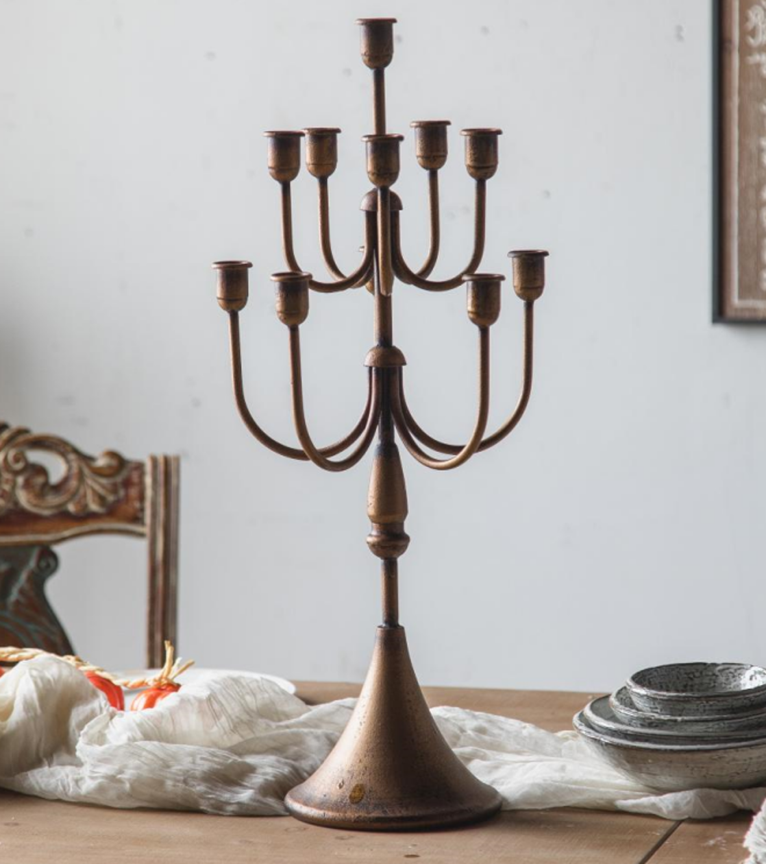 11-Arms Dining Table Vintage Candle Holder