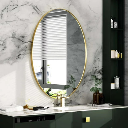 Stainless Steel Round Wall Gold Mirror M005