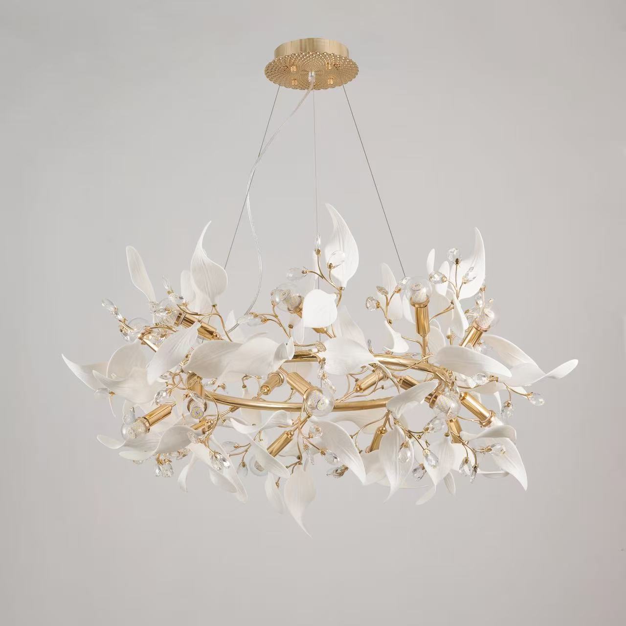Ceramic Flower Design Chandelier 6864/9+9D