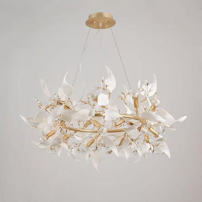 Ceramic Flower Design Chandelier 6864/9+9D