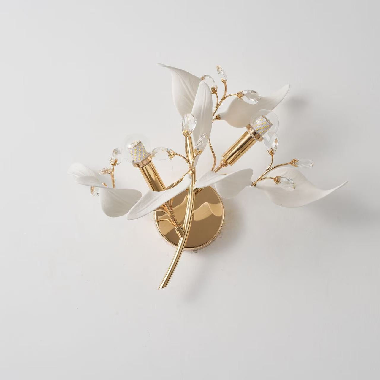 Ceramic Flower Design Wall Lamp 6864/2W