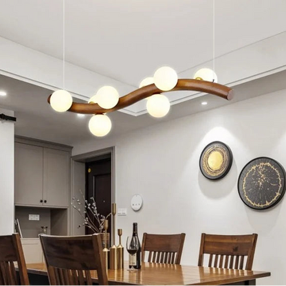 ثريا ليد (LED) مودرن بتصميم أغصان على الطراز الياباني (8 لمبات - موديل M966/8)