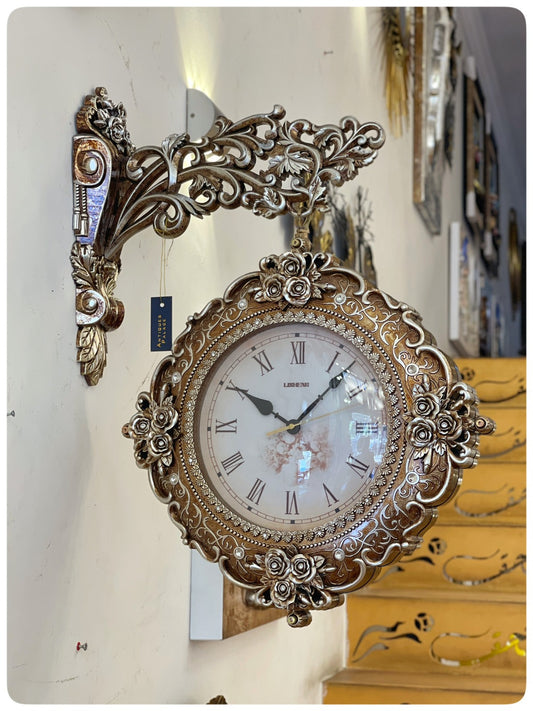 European-Style Double Sided Wall Clock 53*65 CM