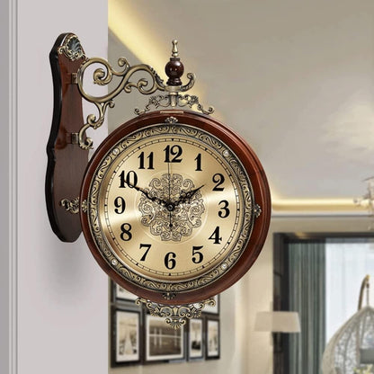 European Retro Double-Sided Wall Clock K007-2