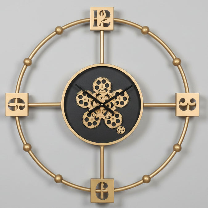 Luxurious Rotating Gears Clock, 60cm 72055
