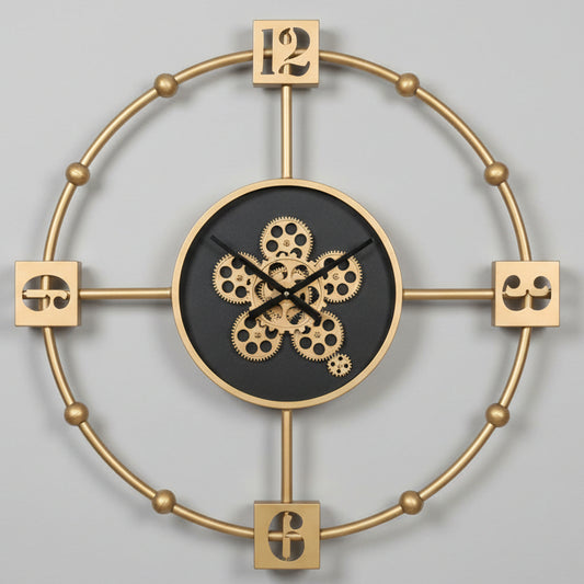 Luxurious Rotating Gears Clock, 60cm 72055