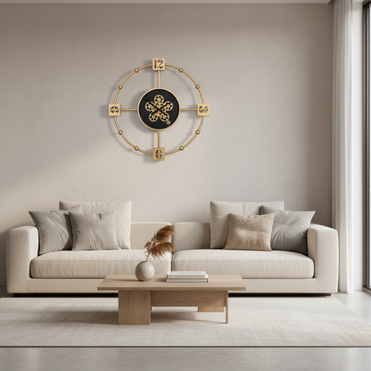 Luxurious Rotating Gears Clock, 60cm 72055