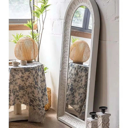French-Style Vintage Distressed Iron-Art Mirror MY23-A2601