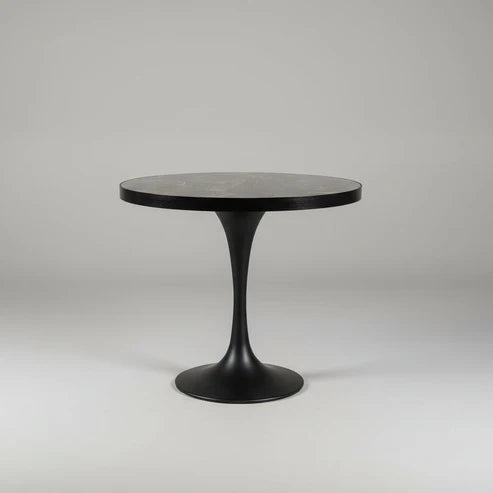 Black Dining Table with Marble Top TB01