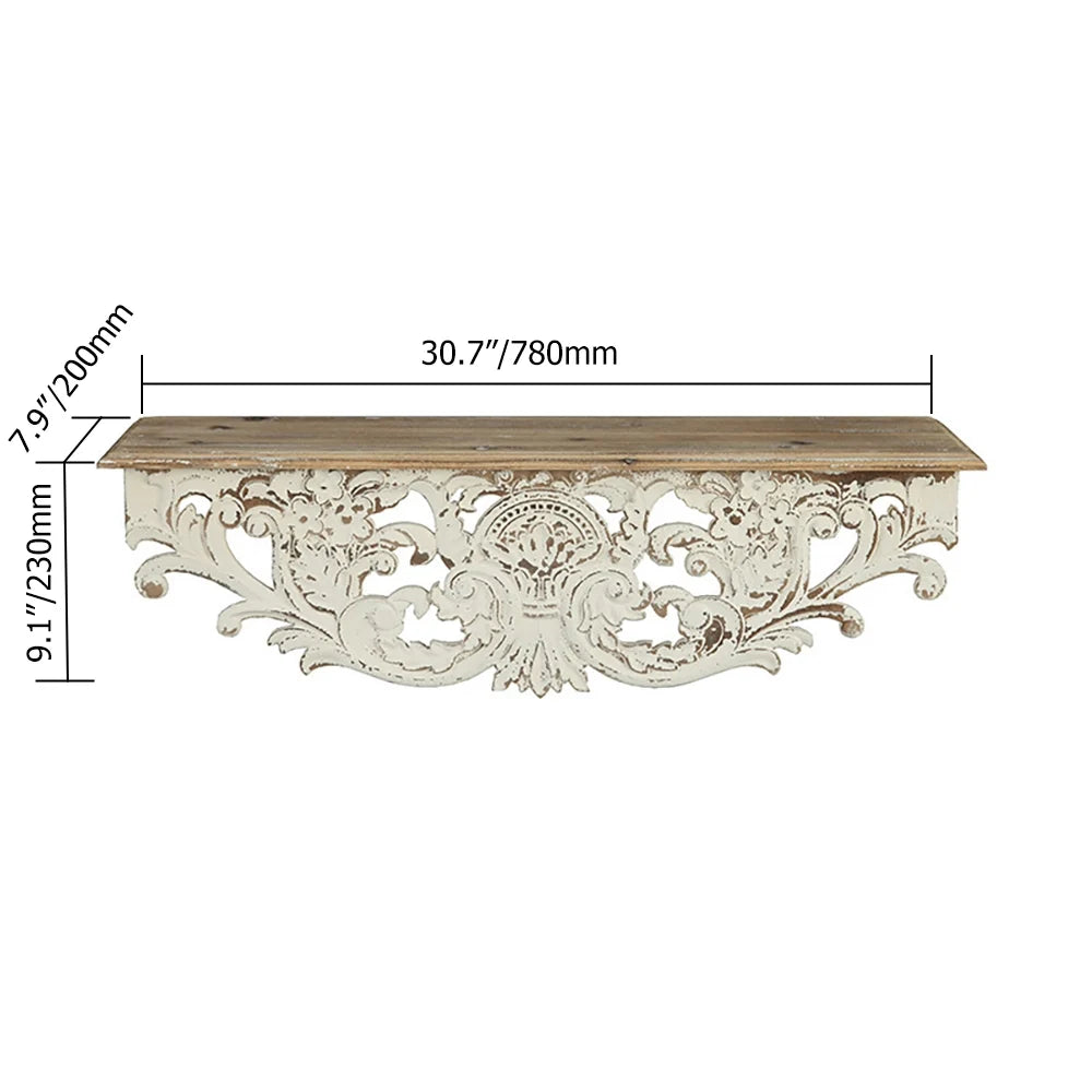 French Country Floating Shelf Wooden Decor Art Wall Shelf A083