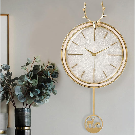 Reindeer Pendulum Clock 19065F