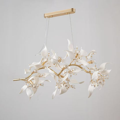 Ceramic Flower Design Chandelier 6864/12L