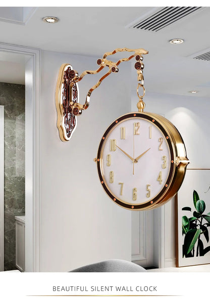 Luxury Double Sided Wall Clock