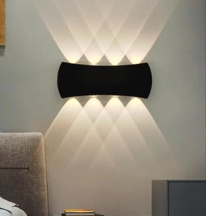 Black Up Down Outdoor Modern LED Wall Light  X826B-8W