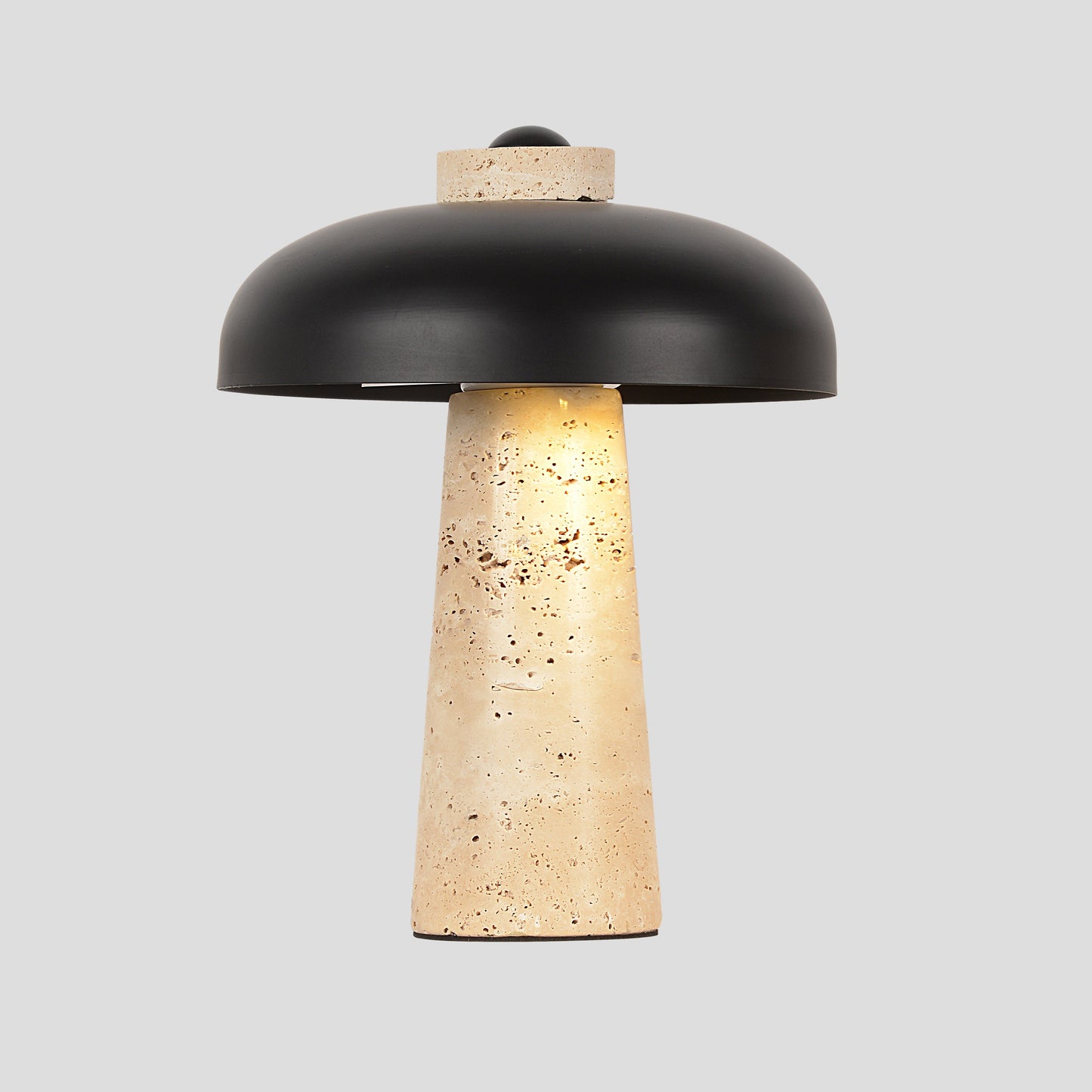 Travertine Mushroom Table Lamp RT8012-S-BK