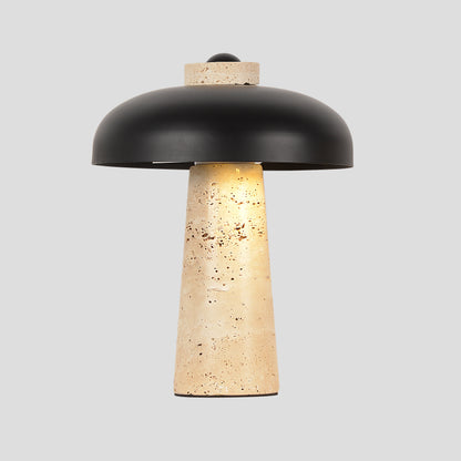 Travertine Mushroom Table Lamp RT8012-S-BK