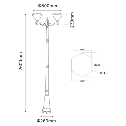 Solar Street Light 2.6M XH-B10