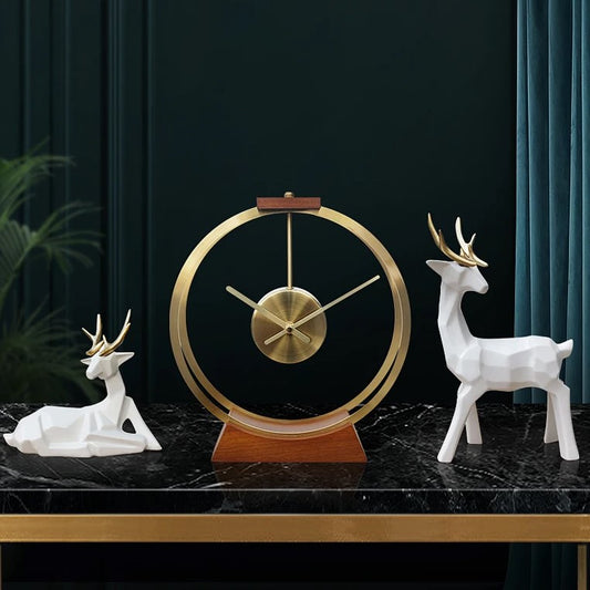 Deer & table Clock Set Decorations A1636