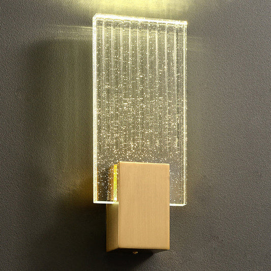 Modern Bubble Crystal Square Luxury LED Wall Sconce Lamp A14/A/GD